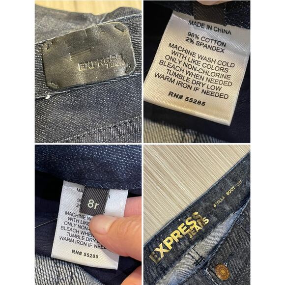 y2k grunge streetwear rodeo western cowgirl Express Stella bootcut jeans sz 8R - Picture 10 of 11